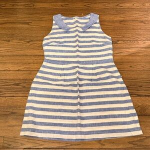 Mario Romano linen striped summer dress with cute collar